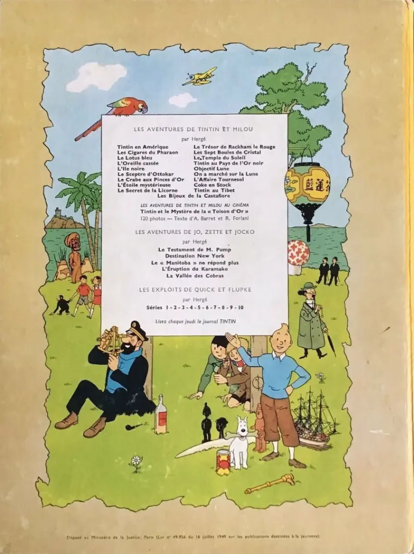 Verso de l'album Tintin Tome 21 Les bijoux de la Castafiore