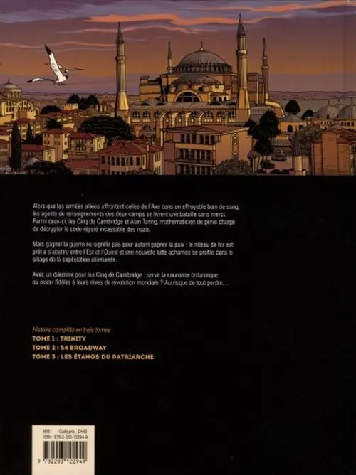 Verso de l'album Les Cinq de Cambridge Tome 3 Les étangs du patriarche