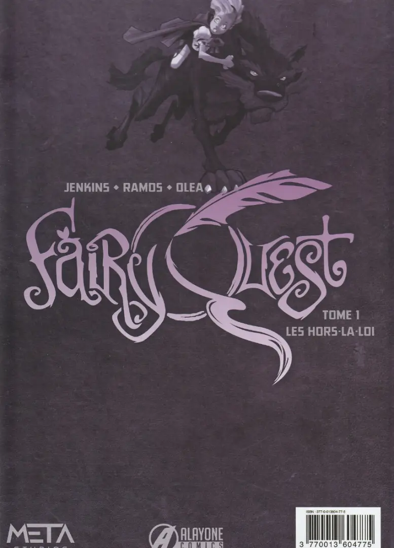 Verso de l'album Fairy Quest Tome 1 Les Hors-la-loi