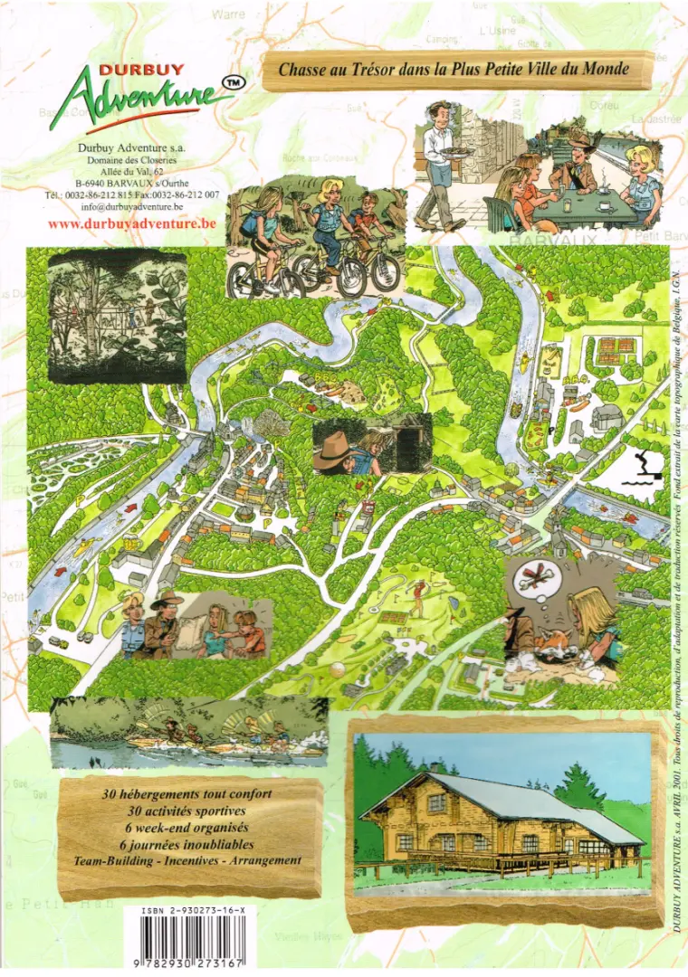 Verso de l'album Chasse au Trésors Interactive Dans la plus petite ville du monde