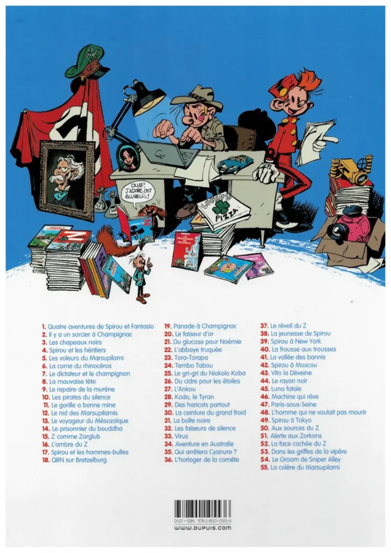 Verso de l'album Spirou et Fantasio Tome 27 L'Ankou