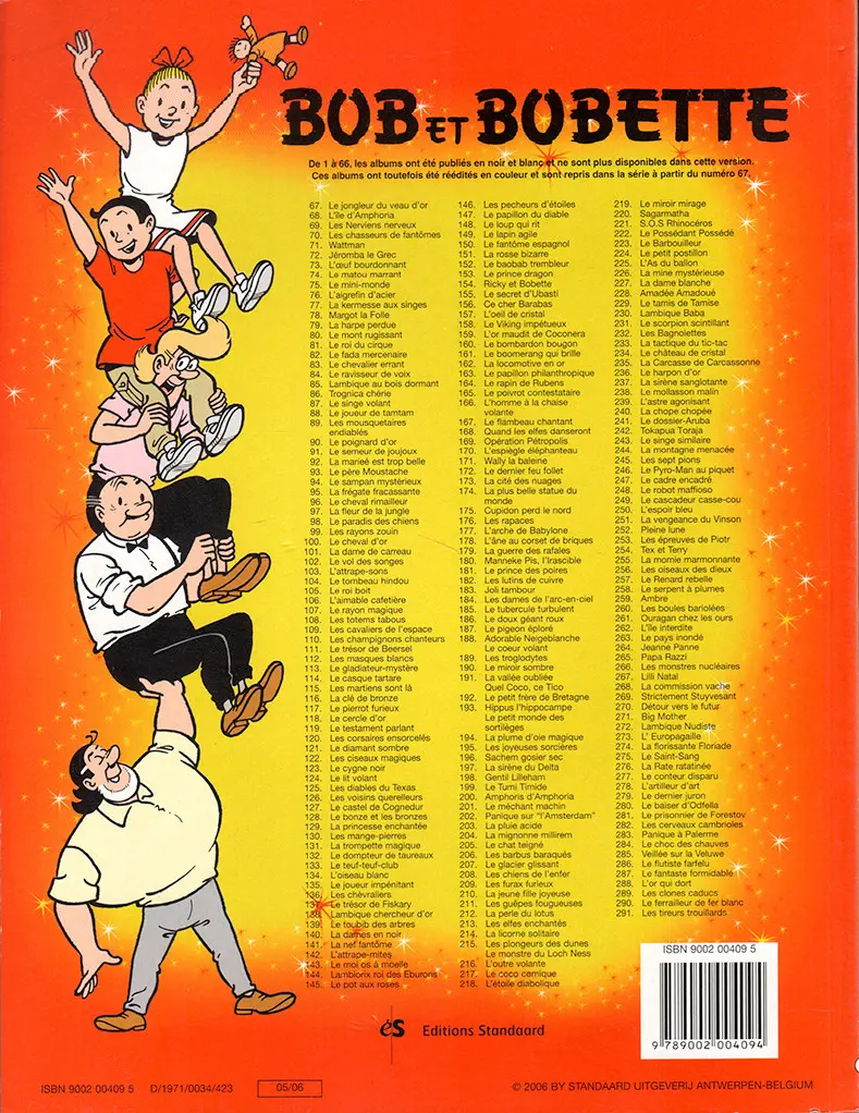 Verso de l'album Bob et Bobette Tome 101 La dame de carreau