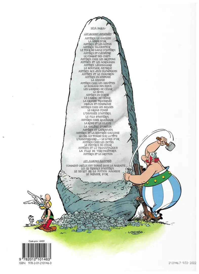 Verso de l'album Astérix Tome 14 Astérix en hispanie