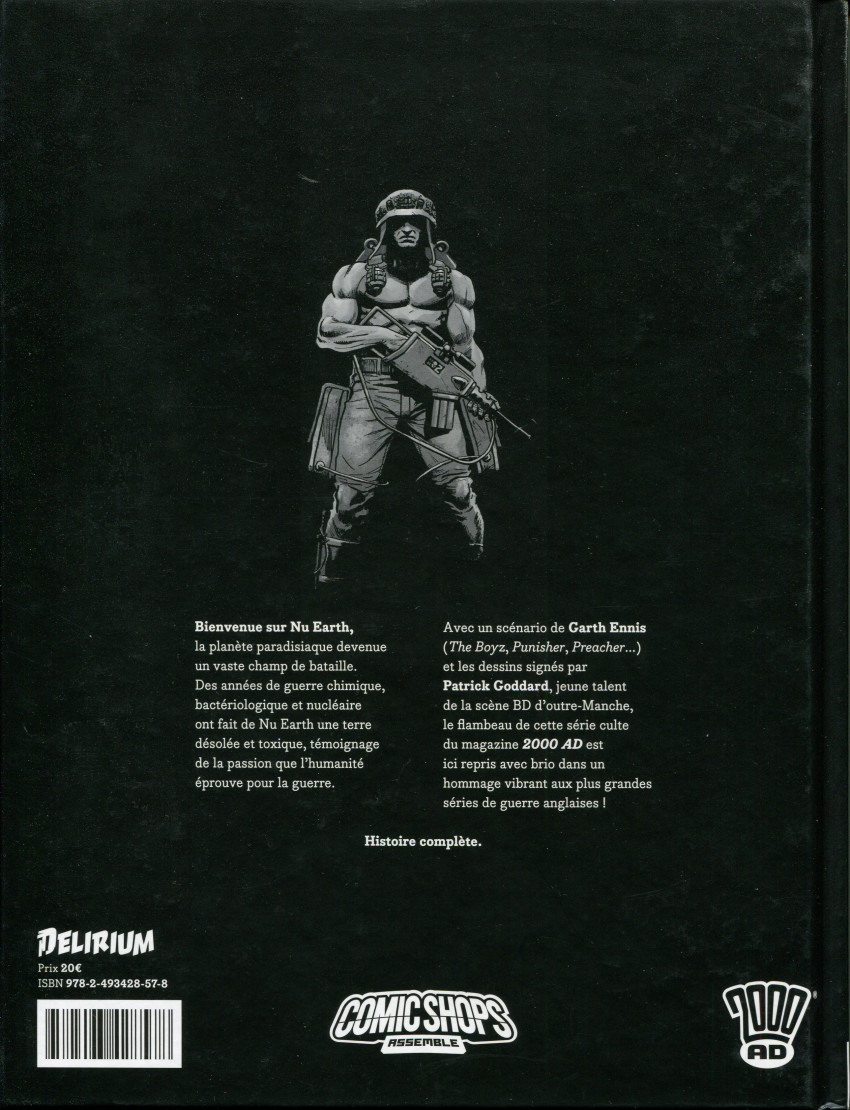 Verso de l'album Rogue Trooper Les Vallées d'Albion