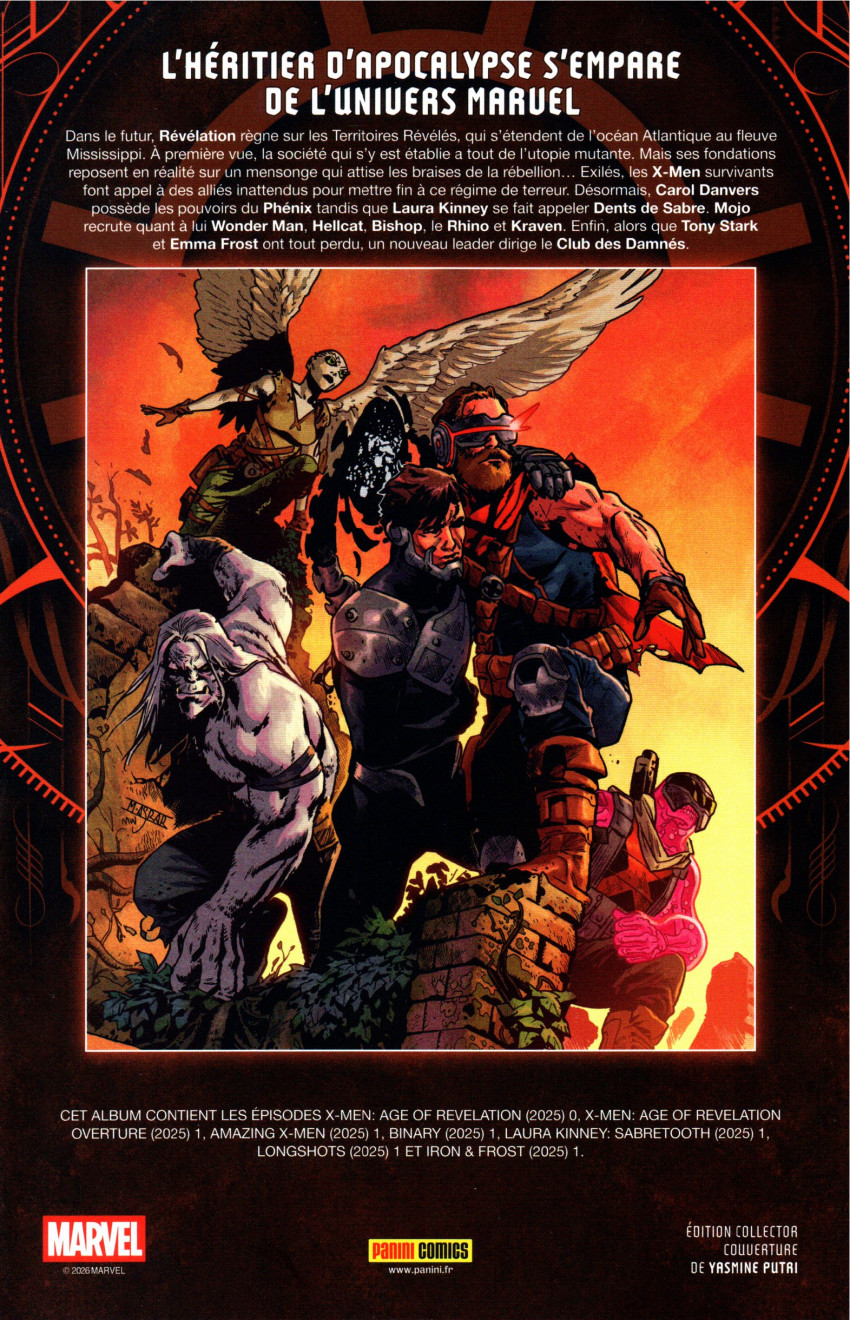 Verso de l'album X-Men - L'ère de Révélation Volume 1/7