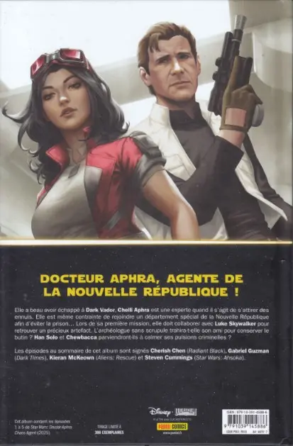 Verso de l'album Star Wars - Doctor Aphra : Agente du chaos