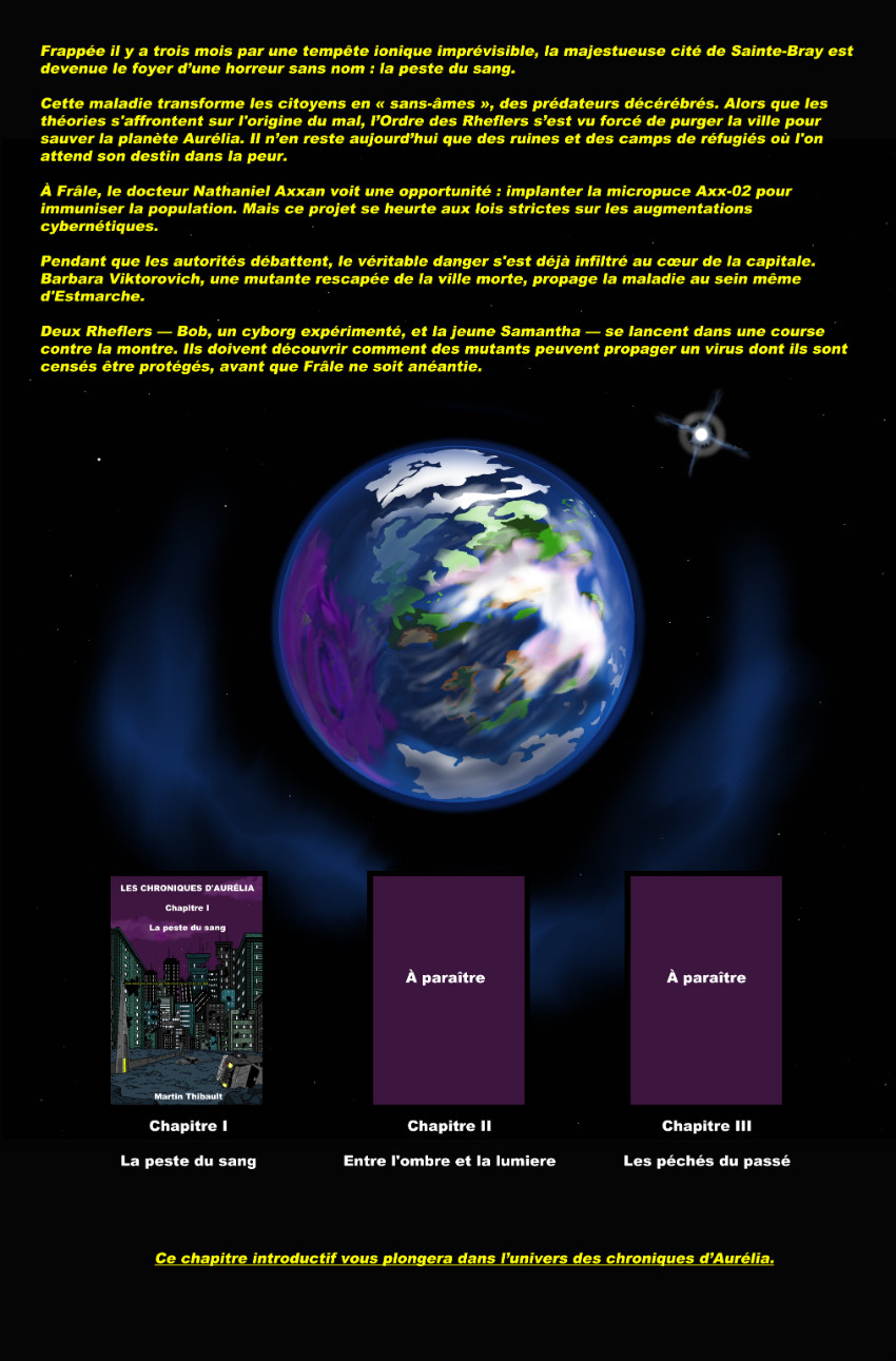 Verso de l'album Les chroniques d'Aurélia Chapitre 1 La peste du sang