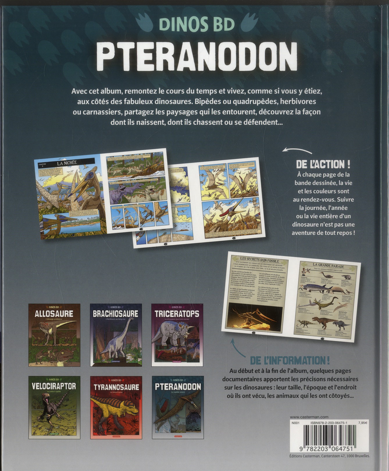 Verso de l'album Dinos BD 6 Pteranodon - Le reptile volant