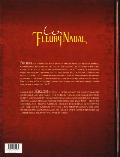 Verso de l'album Le Décalogue - Les Fleury-Nadal Tome 1 Ninon