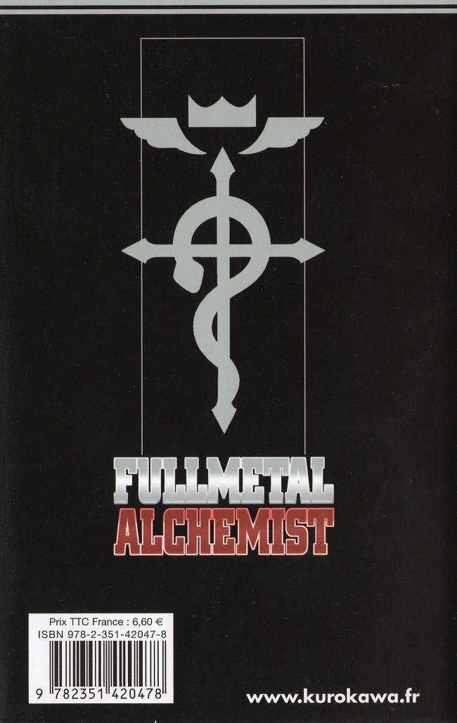 Verso de l'album FullMetal Alchemist Tome 7