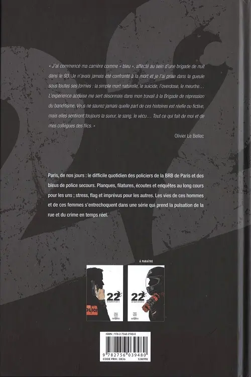 Verso de l'album 22 Une enquête explosive 1/2