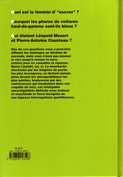 Verso de l'album La Grande encyclopédie du dérisoire Tome 4