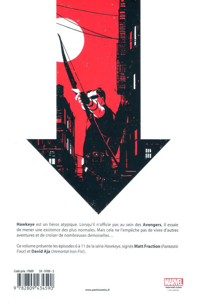 Verso de l'album Hawkeye Tome 2 Petits coups