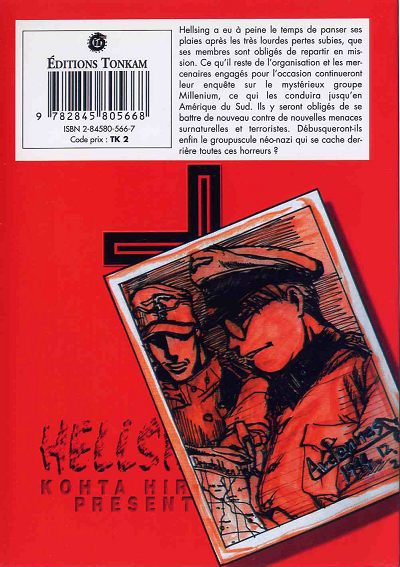 Verso de l'album Hellsing Vol. 3