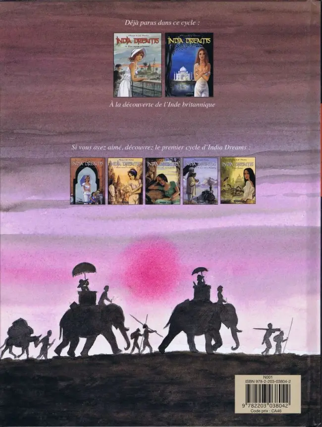 Verso de l'album India dreams Tome 7 Taj Mahal
