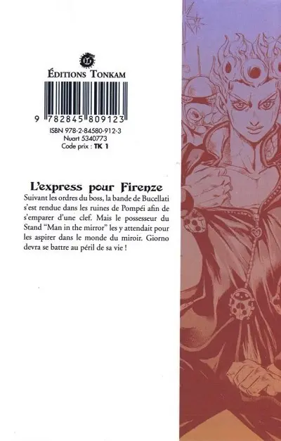 Verso de l'album Jojo's Bizarre Adventure - Golden Wind 6 L'express pour Firenze