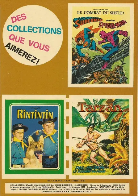 Verso de l'album King Kong
