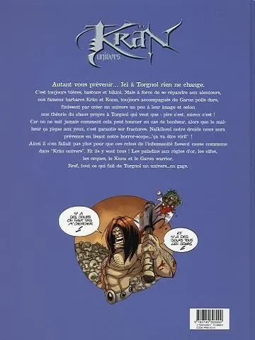 Verso de l'album Krän Univers Tome 1 Coup de mou chez les durs