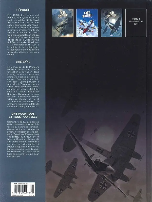 Verso de l'album Lady Spitfire Tome 3 Une pour tous et tous pour elle