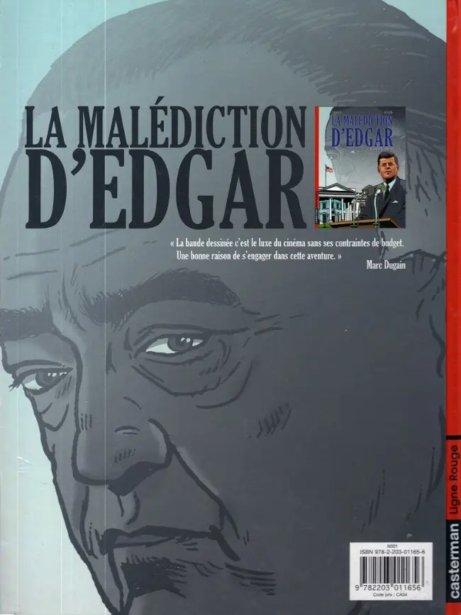 Verso de l'album La Malédiction d'Edgar Tome 2 JFK