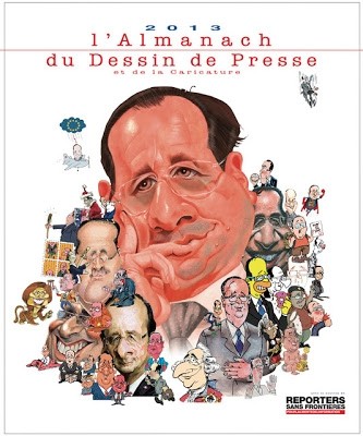 Verso de l'album L'Almanach du Dessin de Presse et de la Caricature 2013