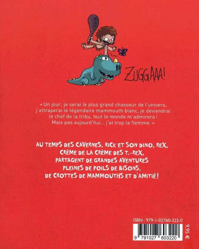 Verso de l'album Préhistoric Rick Tome 1 Y'a pas d'Arêtes dans le T-Rex