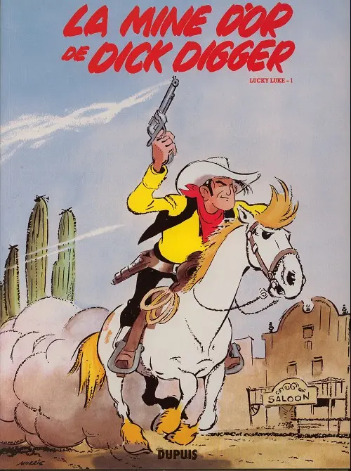 Couverture de l'album Lucky Luke Tome 1 La mine d'or de Dick Digger