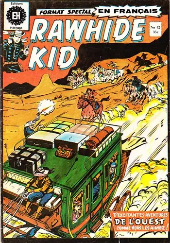 Couverture de l'album Rawhide Kid N° 42 Guet-apens sur la piste de Deadwood !