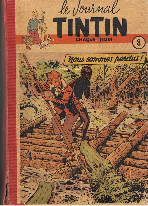 Couverture de l'album Tintin Tome 8 Tintin album du journal (n° 120 à 136)