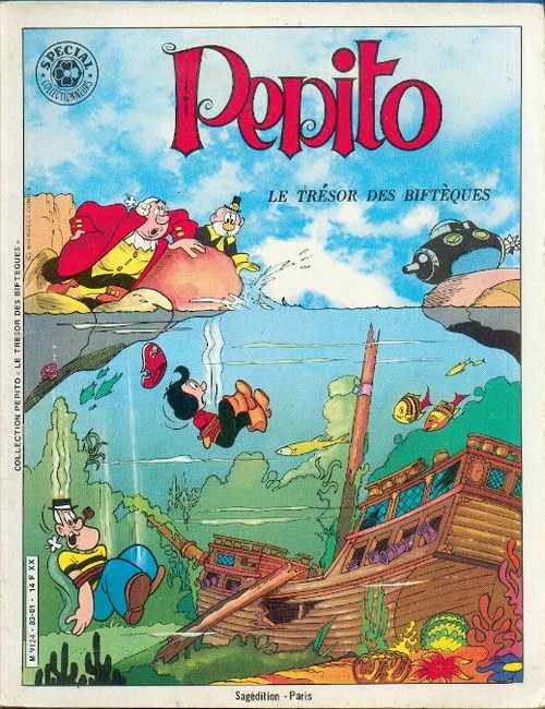Couverture de l'album Pepito Tome 3 Le trésor des Biftèques - Le poulpe à vapeur