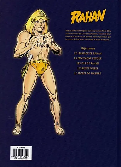 Verso de l'album Rahan Tome 5 Le secret de Solutré