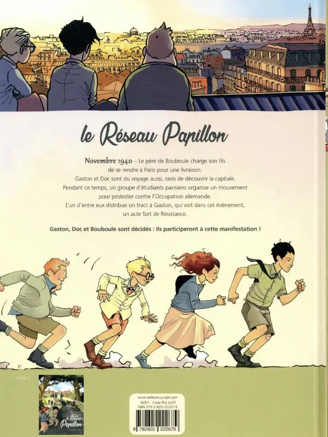 Verso de l'album Le Réseau Papillon Tome 2 Paris étudiant, Paris résistant