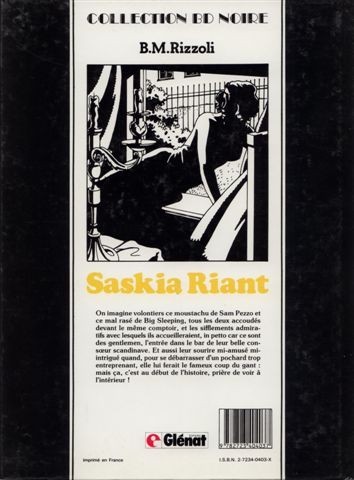 Verso de l'album Saskia Riant Tome 1