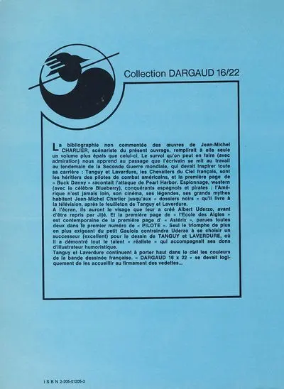 Verso de l'album Tanguy et Laverdure Tome 5 Mission spéciale - 1re partie