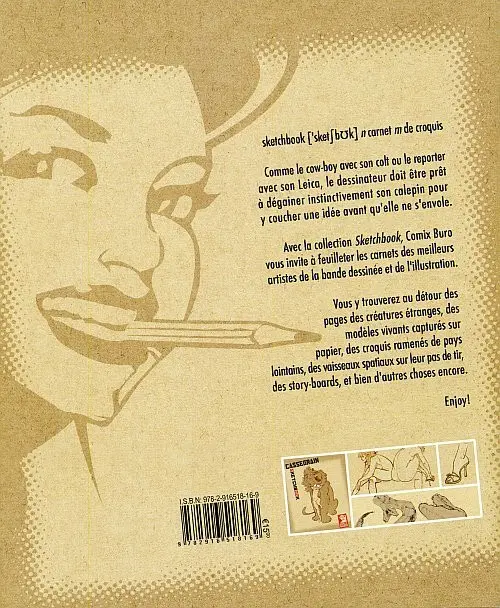 Verso de l'album Sketchbook - Comix Buro Sketchbook Cassegrain