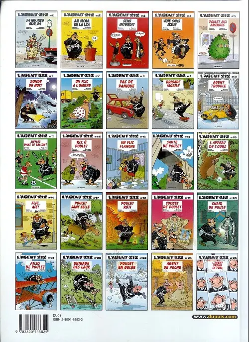 Verso de l'album L'Agent 212 Tome 9 Brigade mobile