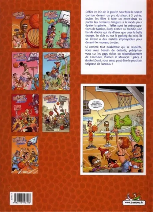 Verso de l'album Basket dunk Tome 1