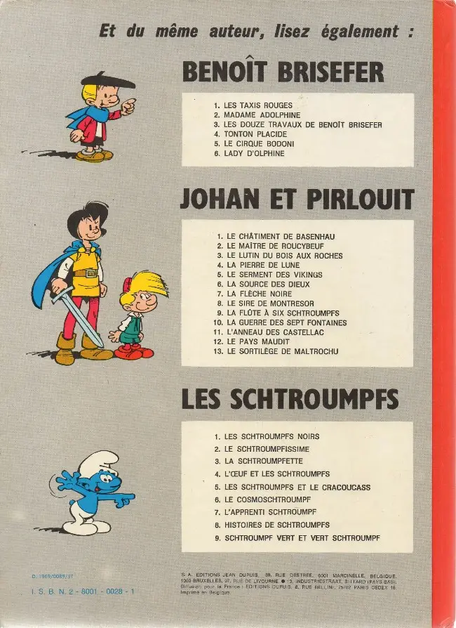 Verso de l'album Benoît Brisefer Tome 4 Tonton Placide