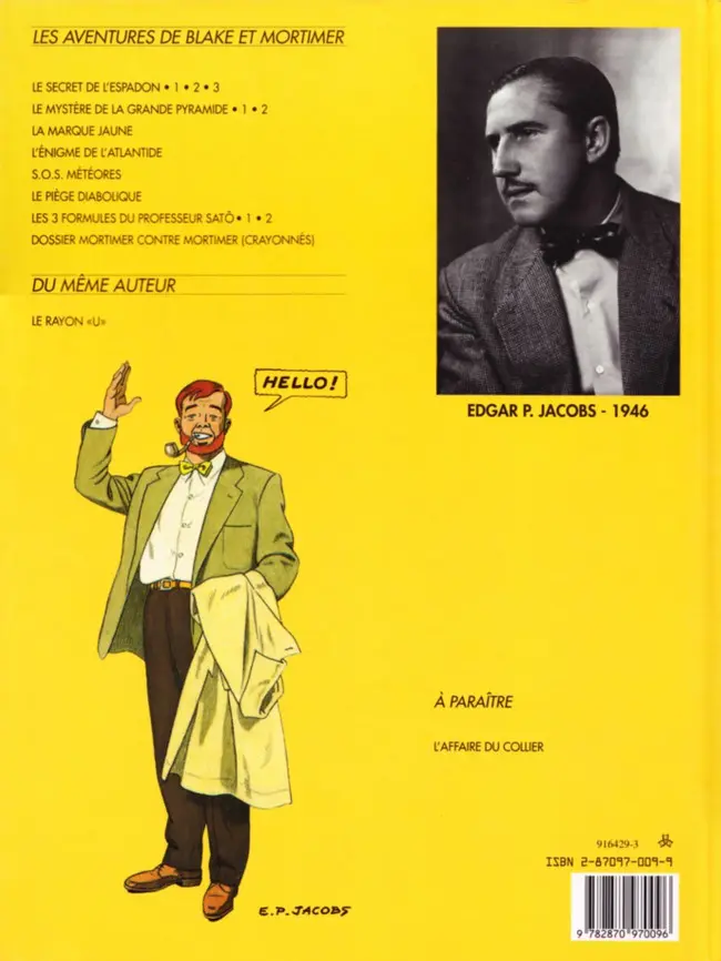 Verso de l'album Blake et Mortimer Tome 5 Le Mystère de la Grande Pyramide - Tome 2