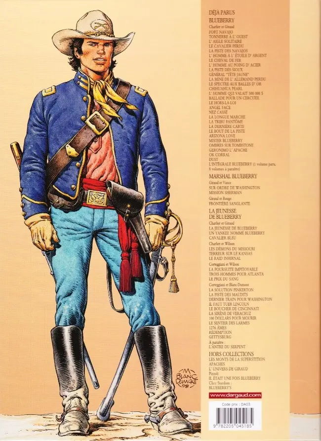 Verso de l'album La Jeunesse de Blueberry Tome 10 La solution Pinkerton