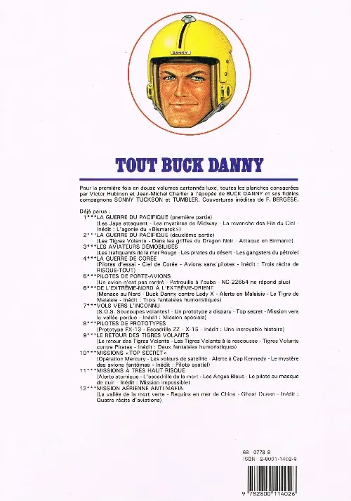 Verso de l'album Tout Buck Danny Tome 8 Pilotes de prototypes