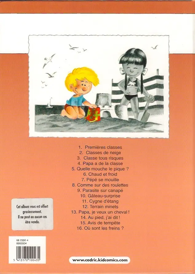 Verso de l'album Cédric Tome 7 Pépé se mouille