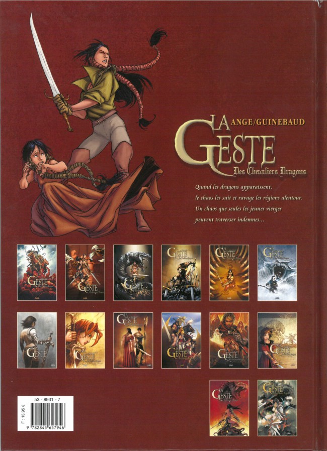 Verso de l'album La Geste des Chevaliers Dragons Tome 3 Le pays de non-vie