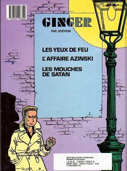 Verso de l'album Ginger Tome 4 Les yeux de feu
