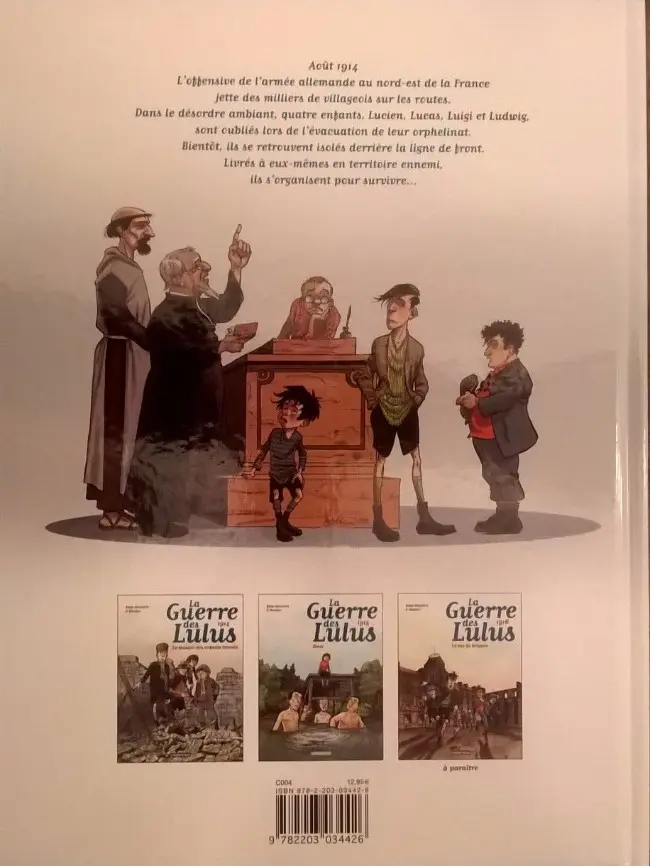 Verso de l'album La Guerre des Lulus Tome 1 La maison des enfants trouvés