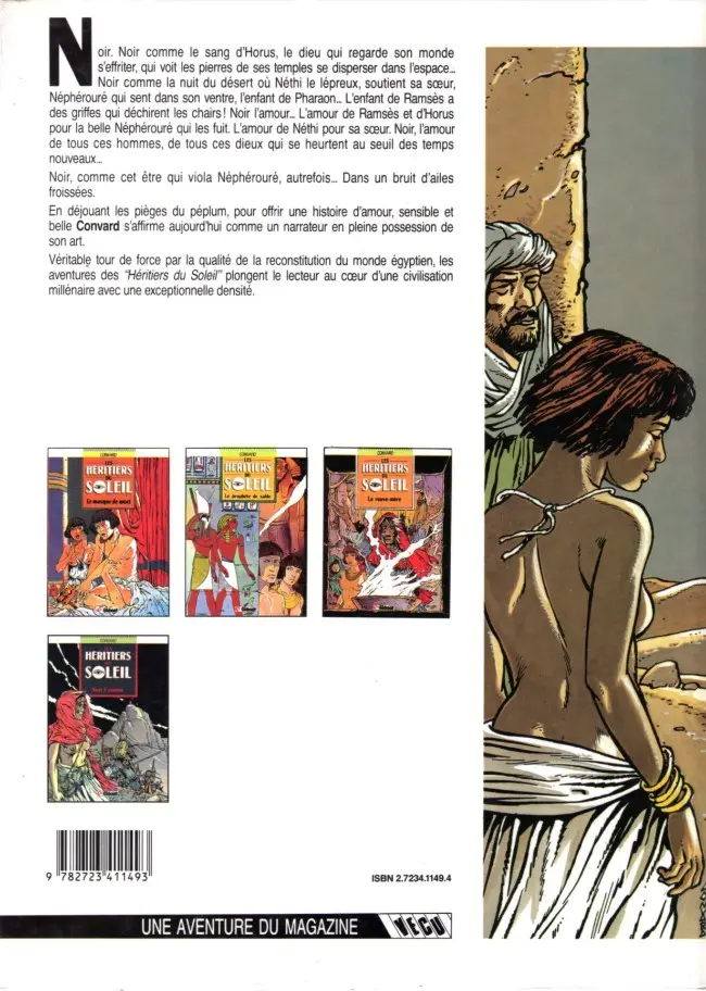 Verso de l'album Les Héritiers du soleil Tome 4 Noir l'amour