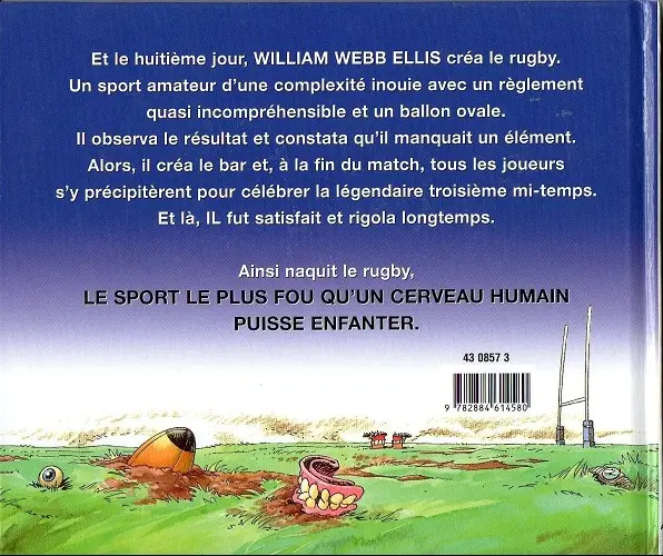 Verso de l'album de A à Z Le Rugby illustré de A à Z