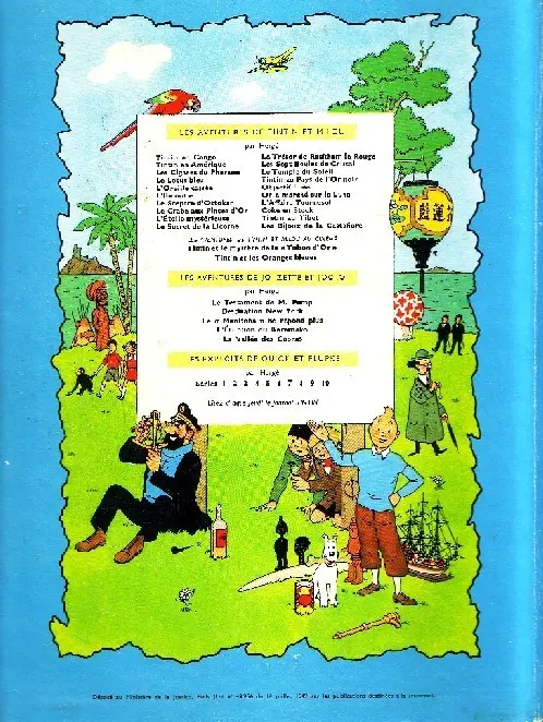 Verso de l'album Les Aventures de Jo, Zette et Jocko Tome 1 Le testament de M. Pump
