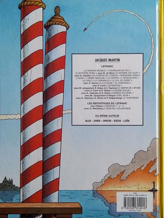 Verso de l'album Lefranc Tome 3 Le mystère Borg