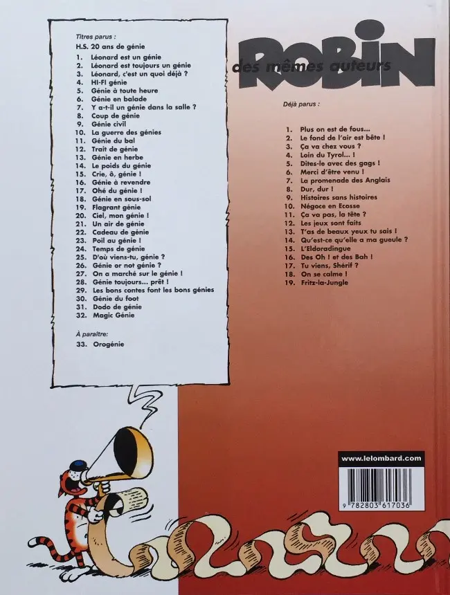 Verso de l'album Léonard Tome 5 Génie à toute heure